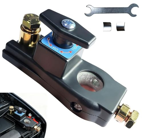 JOLYLINT Battery Disconnect Switch 12V-24V,Universal car Battery Isolator Switch Heavy Duty Battery Kill Switch,Power Cut Off Auto for Car Truck Motorcycle RV Marine Boat ATV