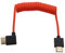 HangTon HDMI 8K 4K ProRes, cable flexible para monitor ATOMOS Ninja V Shinobi, cámara Sony FX3 A7Siii, Canon Lumix Nikon, BMPCC6K, FEELWORLD Portkeys SmallHD, trenzado rojo en espiral