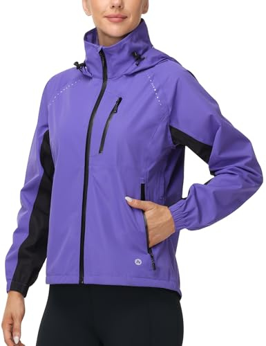 Nepest Fahrradjacke Damen Wasserdicht Atmungsaktiv Leicht Reflektierend | Fahrradjacke Damen, Regenjacke, Windjacke, Rennrad, MTB, Radfahren, Laufen, Wandern, Pendeln, 10000mm, UPF 50+, Packbar