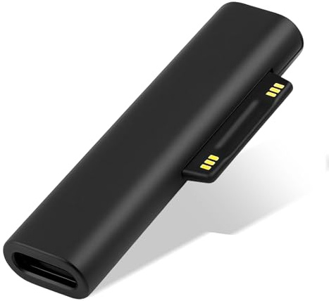 Adaptador USB C a Surface 102W Tipo C Hembra a Superficie Macho 45W 15V 3A Conector Surface a Adaptador de Carga USB-C para Microsoft Surface Pro 9/8/7/6/5/4/3/X Surface Go Surface Book