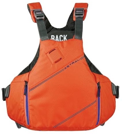 Astral YTV 2.0 Life Jacket - Lightweight USCG Type V PFD Adult Life Vest for SUP, Touring, Sailing, & Whitewater - Fire Orange - Small/Medium