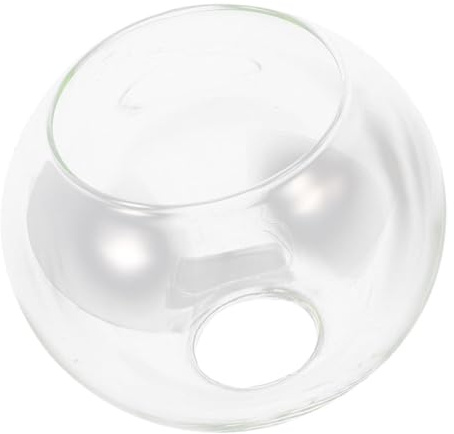 E27 Doppelt Öffnender Kugel Glaslampenschirm Transparent | Ø 42mm Öffnung, Glatte Oberfläche, Klarer Glaskörper, für Zuhause und Farmhouse Dekor