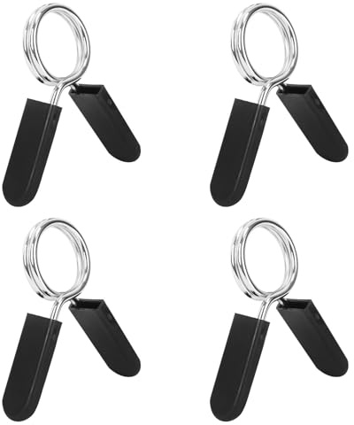 Ciieeo 28mm Federverschluss Hantelklemmen aus Stahl mit Abs Griff 4 Stück Sicherer Gewichthalter für Kurzhantel Langhantel Geeignet für Fitnessstudio Powerlifting Gewichtheben