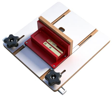 Router Table Box Joint Jig, Finger Joints with 1/4, 3/8, 1/2 Indexing Keys, Router Joinery Template, Platform Locking Knob with 3/4 Miter Slot