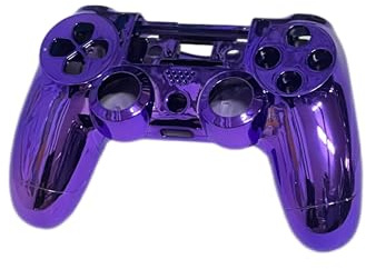 OUTLETISSIMO® Scocca Completa di Ricambio per Controller PS4 - Compatibile con Versione V2 (JDM-040/050/055) - Viola Chrome