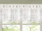 Sweet Home Collection Old World Style Floral Heavy Lace Kitchen Curtain Volant, Hopewell White