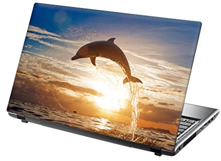TaylorHe Folie Sticker Skin Vinyl Aufkleber mit bunten Mustern für 15 Zoll 15,6 Zoll (38cm x 25,5cm) Laptop Skin Ozean, Delphin