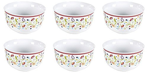 Flirt by R&B 018776 'Doppio Shanti' Müslischale mit Paisley-Muster 520 ml, Porzellan (6er Pack)