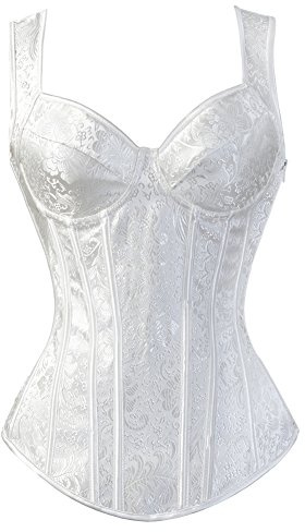 Grebrafan Corset Femme avec Bretelles Push Up Grande Taille