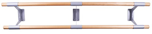 Ballettstange, Set Studio, 2 Stangen aus Holz übereinander, 24 Längen 1,20-5,00m