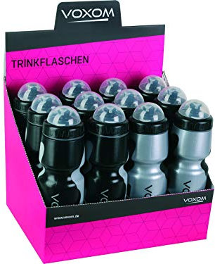 Voxom Wasserflasche F3D Display Box 8X, 4X, schwarz, Silber, m
