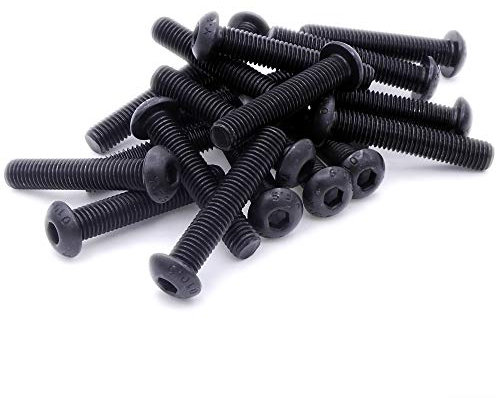 Lot de 5 vis à métaux hexagonales M10 (10 mm x 50 mm) – Acier noir