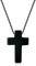 COAI Geschenkideen Geschenkideen Halskette Kreuz Anhänger aus Obsidian mit Edelstahl Kette Talisman Glückskette