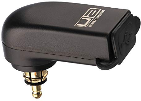 Ultimateaddons Motorrad 4,8 Ampere Din Hella Zubehör Ladegerät mit 2 USB Anschlüssen und Wasserfester Gummikappe