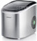 COSTWAY 2,2 L Eiswürfelmaschine 12kg/24H, Ice Maker 9 Eiswürfel in 6-13min, Elektrischer Eiswürfelbereiter mit Korb Schaufel 2 Eisgrößen (Silber)