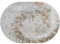 Rururug Teppich Oval Maschinengefertigt Modern Kurzflor Polyester antirutsch Waschbar Flur Schlafzimmer Küche Wohnzimmer kinderzimmer, grau, gelbbrauner Besatz Oval 120 x 180 cm