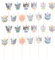 PRETYZOOM Katze Kuchen Topper Tiere Torten Topper Kuchendeko 24 Stücke Dessert Muffin Zahnstocher Obst Picks Tortenaufsatz für Haustiere Deko Geburtstag Kinder Baby Shower Party Deko