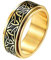 KnBoB 8MM Anti-Stress Ring Gold, Keltischer Knoten Spinner Ring Edelstahl Fidget Ring für Herren Größe 67 (21.3)
