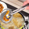 JENCY 2 in 1 Filterspoon with Clamps for Kitchen Frying Multifunctional Clamps for Cooking Oil Strainer, Stainless Steel Skillet Spoon, Strainer with Handle, Skimming Spoon Kitchen Tools