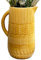 Mustard Patterned Jug Vase Large Yellow Ceramic Flower Arrangement Table Decor 27cm
