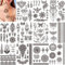 HOWAF 11 Blätter Schwarz Henna Tattoos Frauen Mädchen, Henna Temporäre Tattoos Indische Spitze Schmetterling Tribal Mandala Tattoo Stickers Wasserdicht Tattoo Aufkleber Fake Tattoos Festival Tattoos