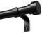 Black Curtain Pole Metal Extendable Curtain Rods Door Curtain Poles for Eyelet Curtains, Black 76 to 152cm