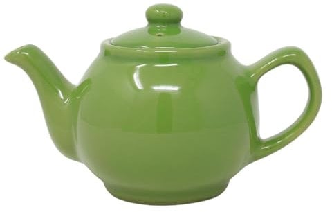 UNIQUE HOME LIVING Brights Olive Green Porcelain Green Tea Coffee 2 Cup Teapot