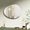 S'AFIELINA Miroir Rond 45 × 60 × 1,0 cm (H × L × P) cm Miroir Asymétrique Miroir Mural avec Quatre Trous de Suspension pour Salle de Bain Chambre Salon Couloir Décoration Murale
