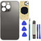 Mingxiong 13 Pro Max Rückglas Ersatz für iPhone 13 Pro Max Rückglas Panel Ersatz mit vorinstalliertem Kleber + Reparatur-Toolkit (Schwarz)