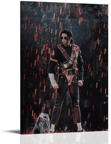 ENILSA Michael Jackson Music Live Poster Dekorative Malerei Leinwand Wandkunst Wohnzimmer Poster Schlafzimmer Malerei,Wandkunst Bilddruck Moderne Familienzimmer Dekor 12x18inch(30x45cm)