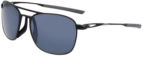 NIKE Brille Größe 56 mm Satin Schwarz, Grau, Eye SIZE: 56 BRIDGE: 18 Horizontal MEASUREMENT: 56 Vertical MEASUREMENT: 45