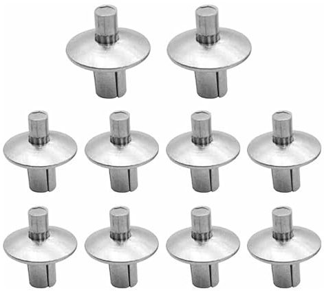 Aluminium-Kernnieten mit rundem Kopf, Spreiznieten aus Aluminium, Aluminium-Antriebsnieten, Blindniete, Nieten-Set zur Befestigung von Metall, Kunststoff, Holz und anderen Materialien (10pcs)