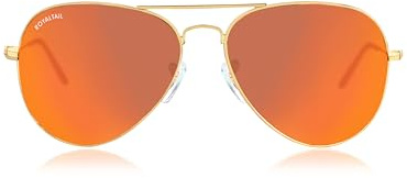 Royaltail Lunettes de soleil aviateur avec monture noire et verre noir - Unisexe - Protection UV