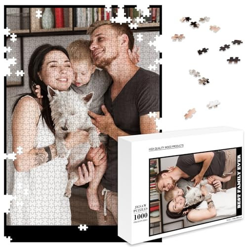 MJARTORIA Personalisiert Puzzle Selbst Gestalten 35 70 120 200 300 500 1000 Teile, Fotopuzzle mit Eigenem Bild Text Namen Geschenk für Erwachsene Jungen Mädchen Kinder