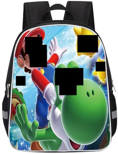 wopin Anime Rucksack Kinder Schulranzen Anime Charakter Schultasche 3D Gedruckte Cartoon Schultasche für Jungen Grund- und Sekundarschüler