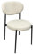 Chaise de salle à manger Blanc- Sherpa Boucle - Teddy avec pied métallique - Fauteuil de salon - Sherpa Boucle Chaise - Chaise de bureau - Chaise de cuisine en inox Pieds métalliques noirs