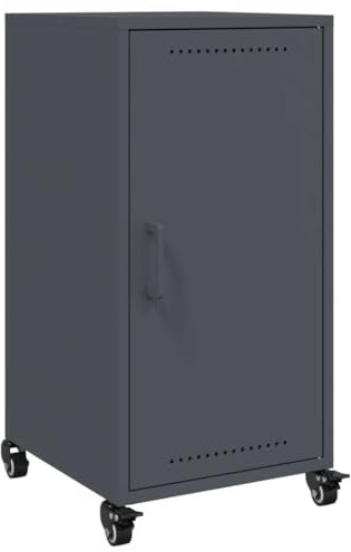 vidaXL Sideboard, Kommode mit Stauraum Rollen, Beistellschrank für Wohnzimmer Schlafzimmer, Anrichte, Anthrazit Kaltgewalzter Stahl