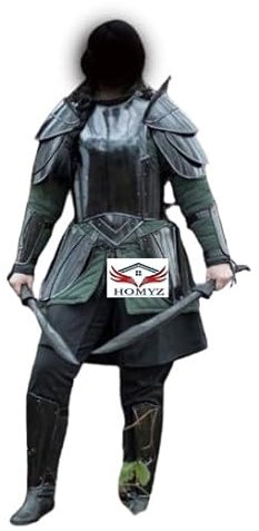 HOMYZ Mittelalterlicher antiker Kürass, weibliche Rüstung, Larp-Rüstung, alte Ritterdame, Brustpanzer, Fantasie-Kostüm, Geschenk für Frauen