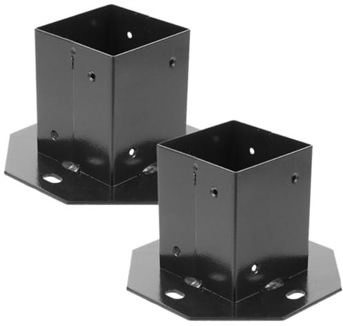 KITANDOVE Deckpfostensockel Für Geländer Metallsockel Quadratischer Sockel Ersatzpfostensockel Deckgeländersockel Pfostensockel Für Briefkasten Deckpfostenabdeckung