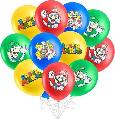 30 Stück coole Cartoon-Luftballons, Latex-Ballon, Rot, Blau, Gelb, Grün, niedlich, Anime, Druckluftballons für Kinder, niedliche Cartoon-Luftballons, Dekoration, Spielballons, Geburtstag, Party,