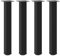 vidaXL Pieds de Table Console 4 pièces Noir 72-74 cm Acier