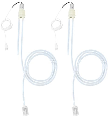 Jingmore 2 Pcs Portable USB Auto Siphon Self Priming Pump Low Noise Electric Beer Transfer Pump Kit Wine Siphon for Bottling Home Brewing Wine Mead Beverages Kombucha, 6.7 ft Hose, No Mess Leak