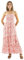 Coline - Robe Longue Fines Bretelles imprimé Pastel - Couleur : Rose - Taille : L/XL