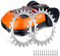 Puntali in acciaio inox di qualità per Worx Landroid S&M, lucidati, fori per viti svasate-12 viti in acciaio inox trazione migliorata del rasaerba robotizzato-dimensione ruota 205 mm