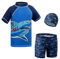 KAKU NANU UV Badebekleidung Junge Badeanzug Kinder Rashguard-Sets Schwimmanzug Badehosen für Jungen 8 9 10 Jahre 134 140 Urlaub Must Haves