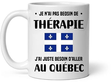 Mug Québec thérapie départ voyage vacances Tasse Québec