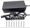 Alimentatore Universale per Notebook 120W, 12-24V, 8 Connettori DC, Caricabatterie Compatibile con ACER ASUS HP DELL LENOVO SAMSUNG TOSHIBA SONY, Nero