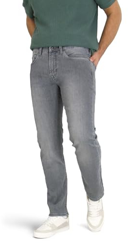 MAC Jeans Herren Arne Straight Jeans, Stretch Denim 1968.H857 mid Grey Authentic wash