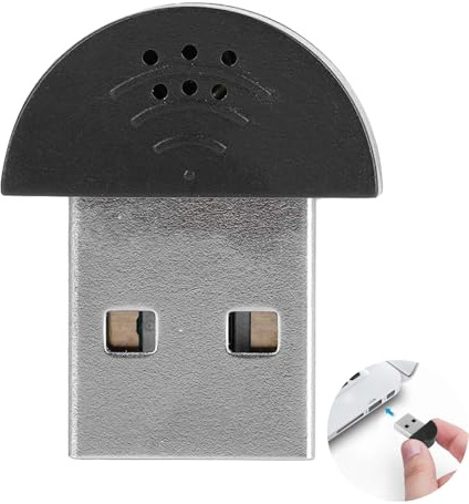 LeeQunQ Mini USB Microphone for Pc, Microphone USB, Portable Plug-and-Play Driver-Free, for Computer Pc(Black)