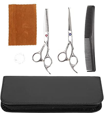 Forbici per diradare i capelli 6 pollici, forbici professionali per taglio dei capelli con blu e viola, forbici salone in acciaio inox per barbiere e uso domestico